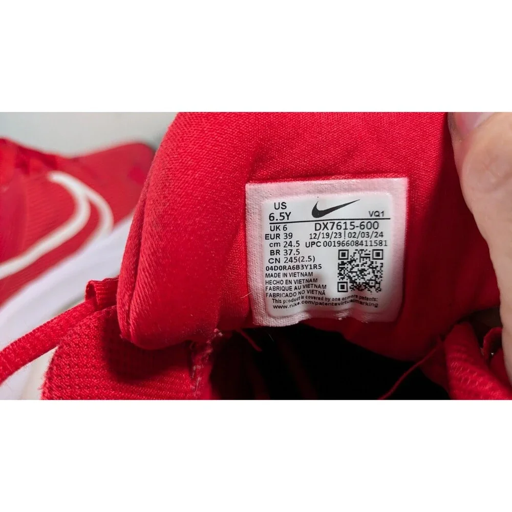 Nike Star Runner 4 Kids Running Shoes Red White Youth Size 6.5Y EU 39